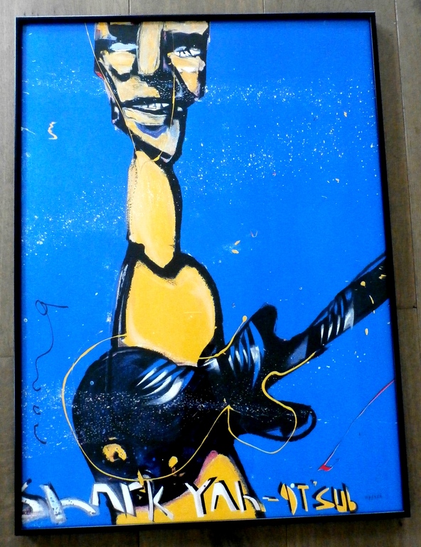 Herman Brood - ingelijste zeefdruk: de basgitarist kopen? Bied vanaf 325!