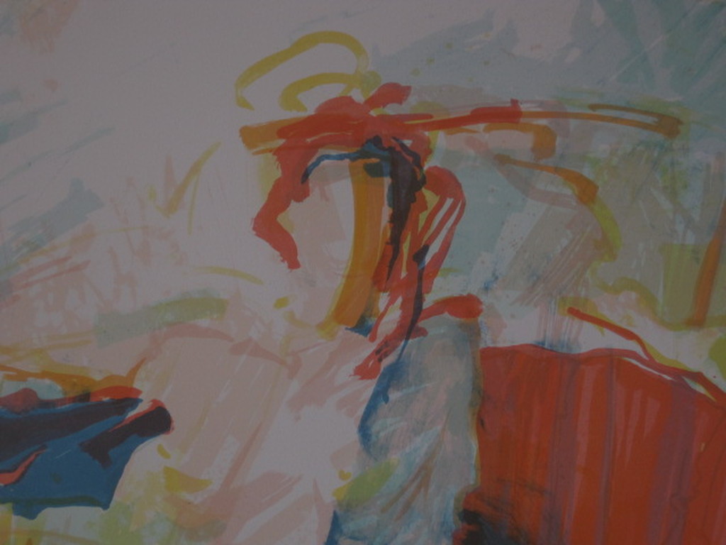 Grote 1987 abstract figuratieve gesigneerde Litho "I" Richard Smeets (1955)  kopen? Bied vanaf 1!