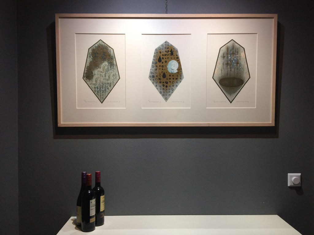 Bert Vredegoor: Miserere (zeefdruk, drieluik, 1991/1992) - ingelijst kopen? Bied vanaf 95!