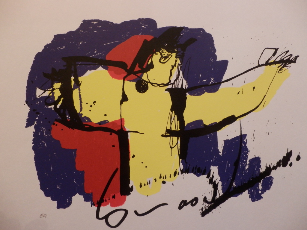 HERMAN BROOD, Gelimiteerde en HANDGESIGNEERDE Zeefdruk  BRASIL GOD verkocht voor € 90!