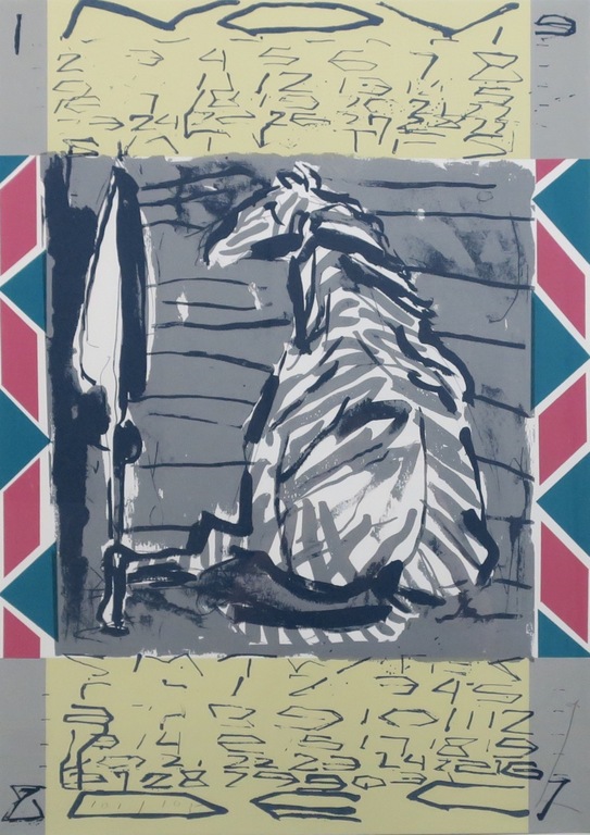 Herman van den Weert: Zeefdruk, Zonder titel - Ingelijst kopen? Bied vanaf 20!