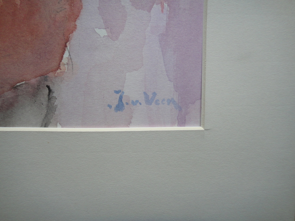 Jaap van Veen, aquarel, jaren '70 portret van dame met krullend haar kopen? Bied vanaf 1!