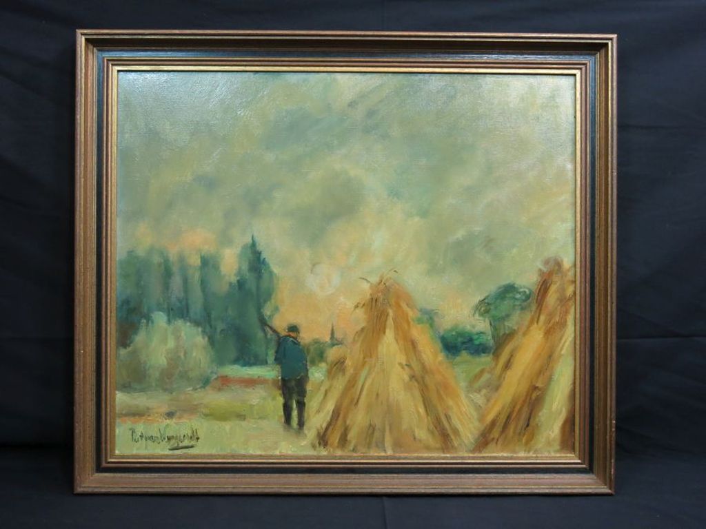 Piet van Wijngaerdt: Olieverf op doek, Rietschoven II - Ingelijst kopen? Bied vanaf 600!