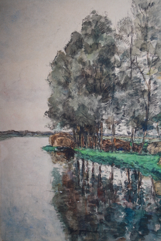 G Poggenbeek - HAAGSE SCHOOL LANDSCHAP met HOOISCHUIT kopen? Bied vanaf 45!