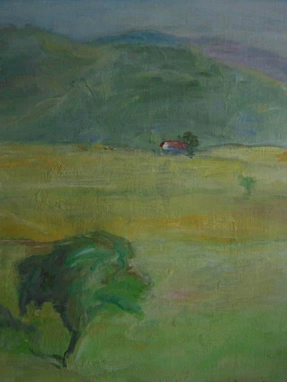 Impressionistisch olieverf Mein. Volkers "Zomers landschap met boom" gesigneerd kopen? Bied vanaf 1!