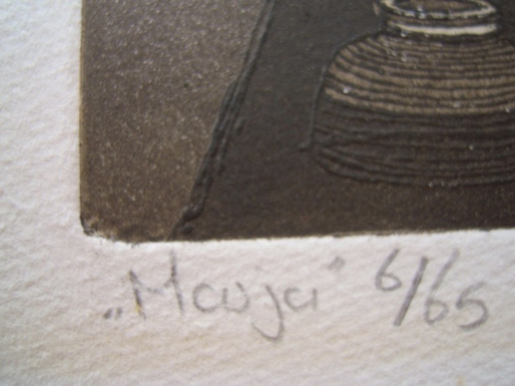 LAETITIA DE HAAS - originele hand gesigneerde ets-" MASJA " 32 X 25 cm -nr. 6/65 kopen? Bied vanaf 15!