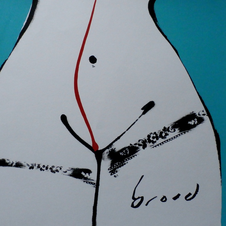 Herman Brood - zeefdruk: Hips groen verkocht voor € 175!