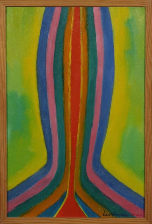 Jan van Holthe: Olieverf op doek, Impression interieur lumineux - Ingelijst verkocht voor € 46!