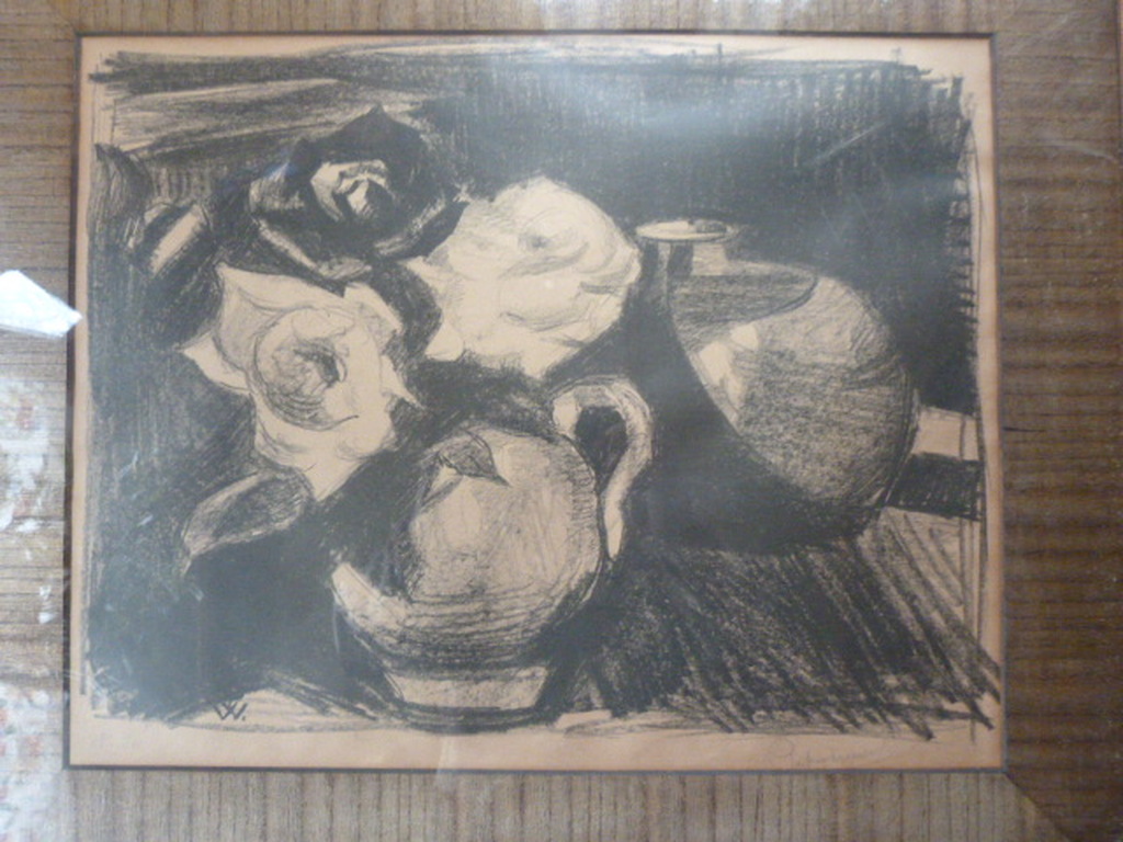 Piet van Wijngaerdt ( 1873 - 1964 ). - litho - stilleven. verkocht voor € 123!
