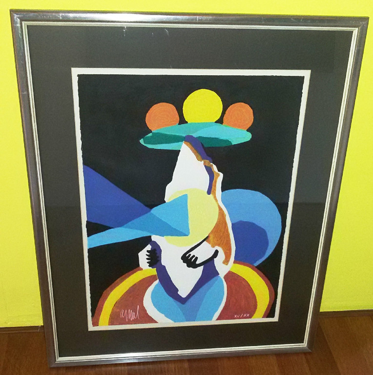 Karel Appel - Le Jongleur Prophétique, houtgravure (prachtig ingelijst, groot) kopen? Bied vanaf 1500!