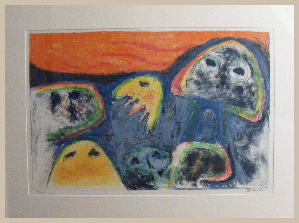 MOGENS BALLE, Kleurenlitho, z.t verkocht voor € 445!