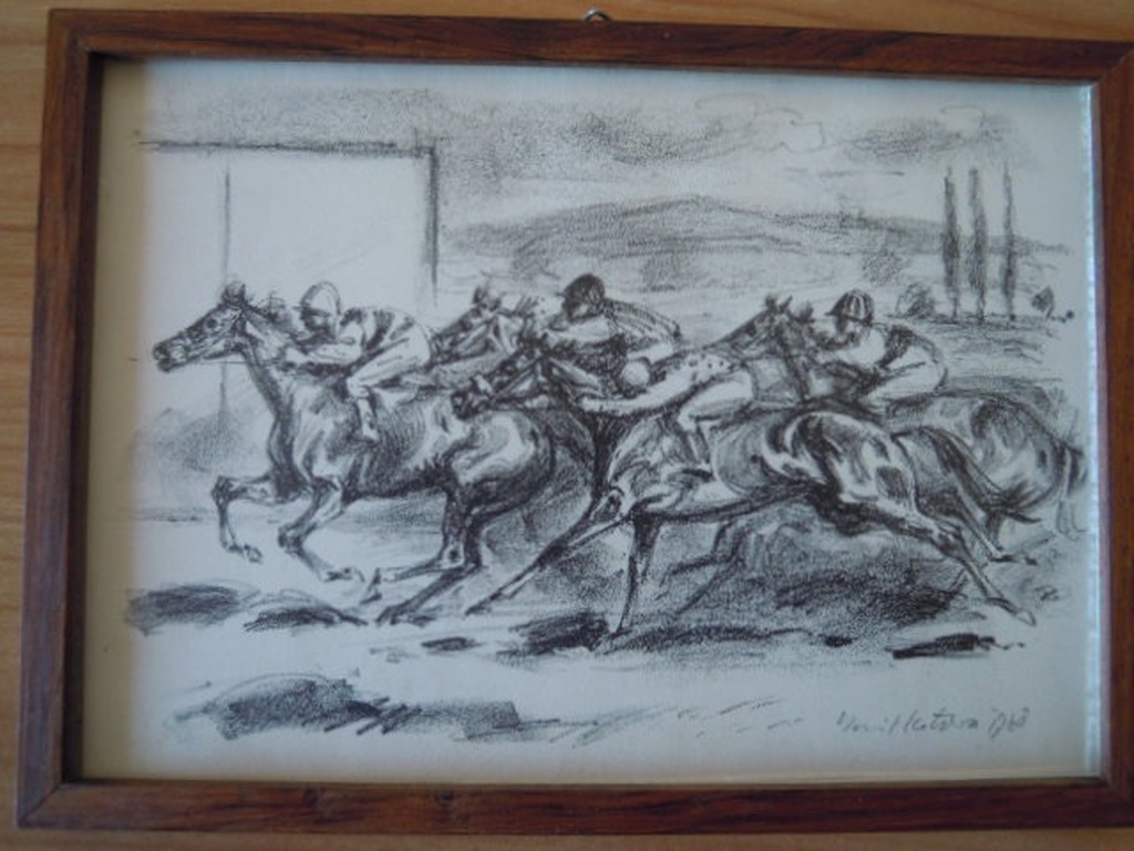 4 Steendrukken JACHTTAFERELEN - hand gesigneerd  en genummerd uit 1968  kopen? Bied vanaf 1!