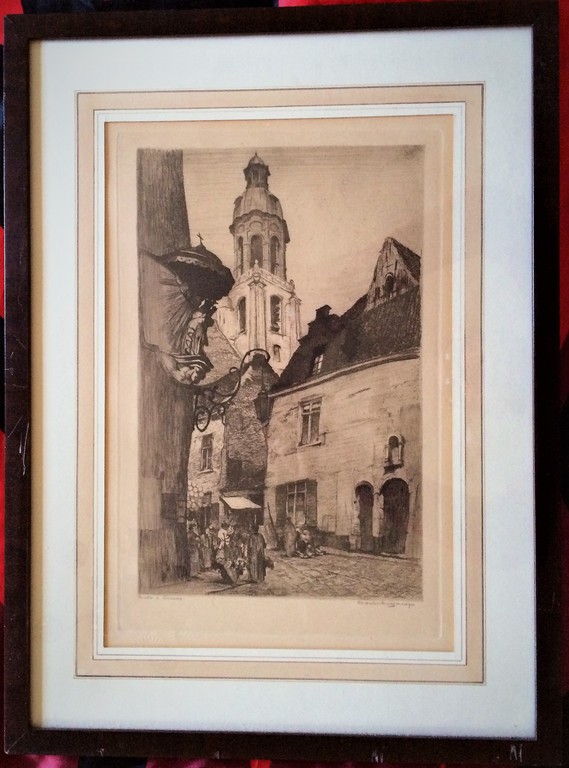 Charles Swyncop 1895 - 1970 oude straatje in Antwerpen kopen? Bied vanaf 20!