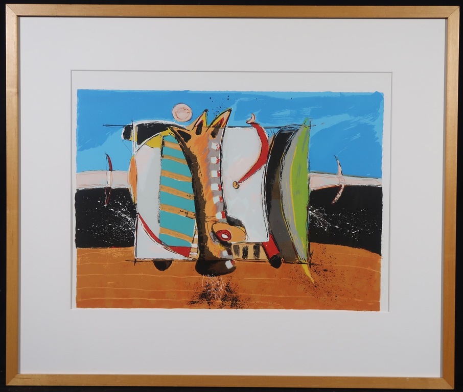 Cor de Jong: Zeefdruk, Het voorteken - Ingelijst kopen? Bied vanaf 1!