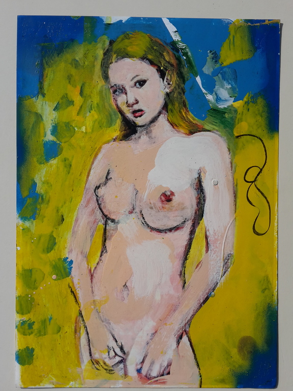 Peter Klashorst - Dutch callgirl - gemengde techniek op papier - gesigneerd kopen? Bied vanaf 120!