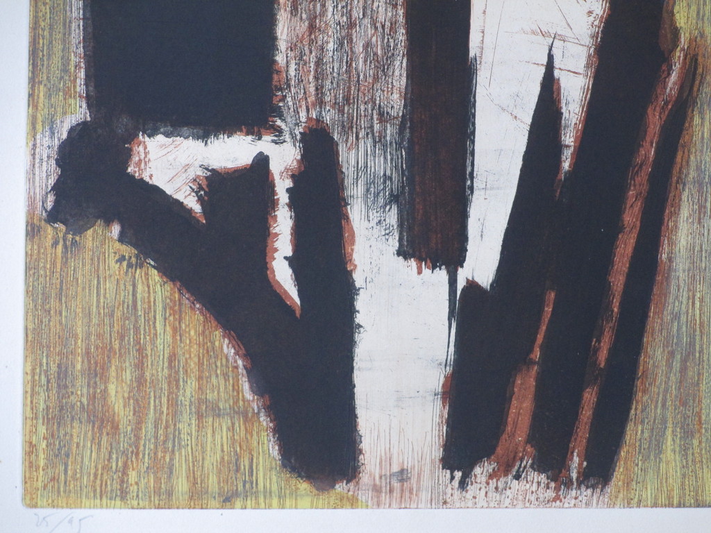 Onbekend, Abstracte compositie, Kleurets kopen? Bied vanaf 1!