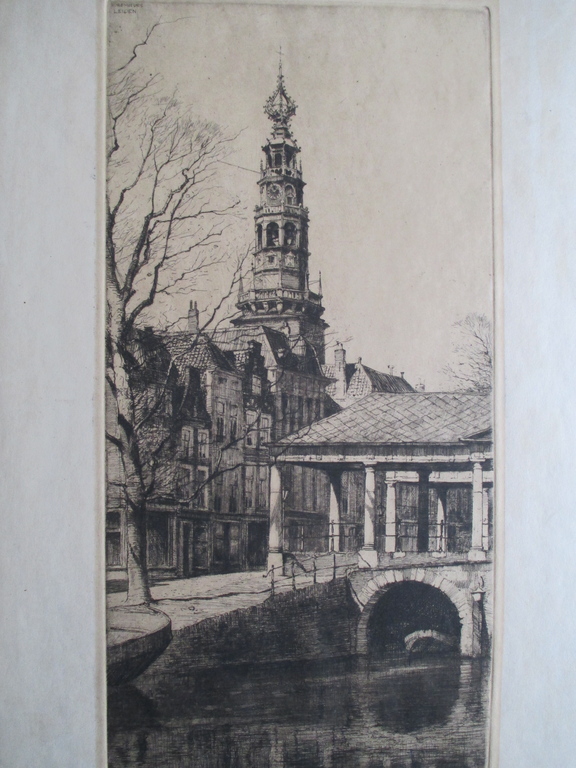 H. Roodenburg, ets Korenbeurs Leiden, 1929 kopen? Bied vanaf 35!