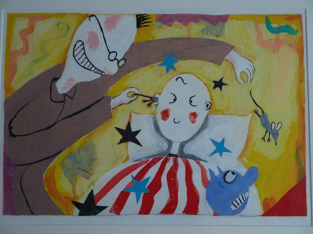 Daan Remmerts de Vries: Acryl en collage , Het leven is raar 12 –ingelijst -1997 kopen? Bied vanaf 75!