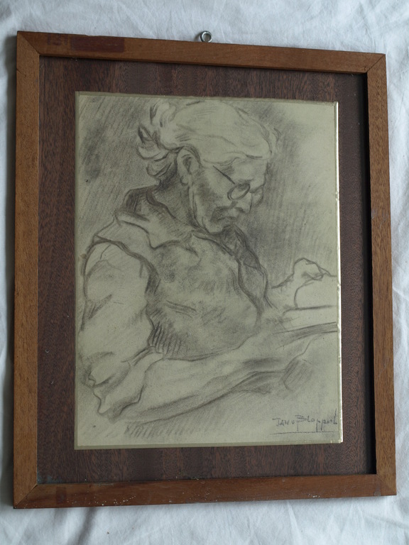 Jan van Bloppoel : Tekening , Lezende vrouw – gesigneerd & ingelijst – ca 1965 kopen? Bied vanaf 1!