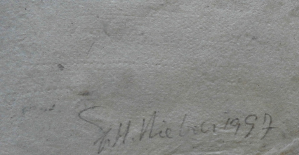 Tiddo Nieboer - houtsnede: compositie - 1997 kopen? Bied vanaf 60!