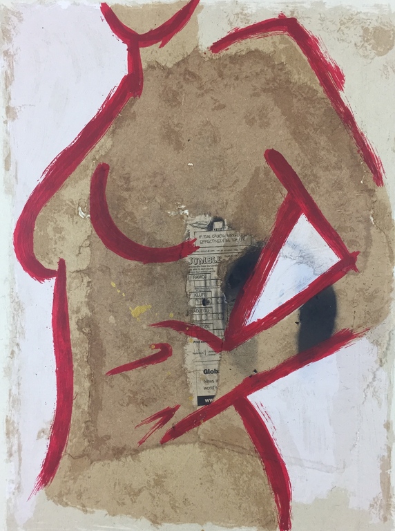 Casper Faassen - Casper Faassen, zeefdruk/collage, 2003 verkocht voor € 225!