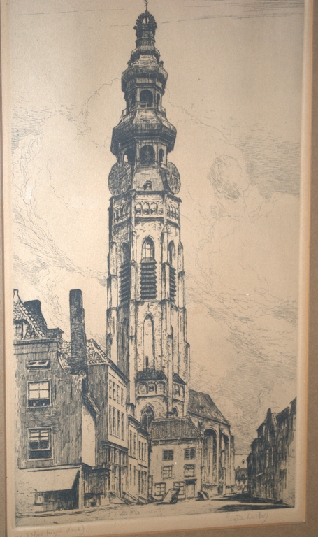 MIDDELBURG Lange Jan - ets, oplage 100 ex. verkocht voor € 45!