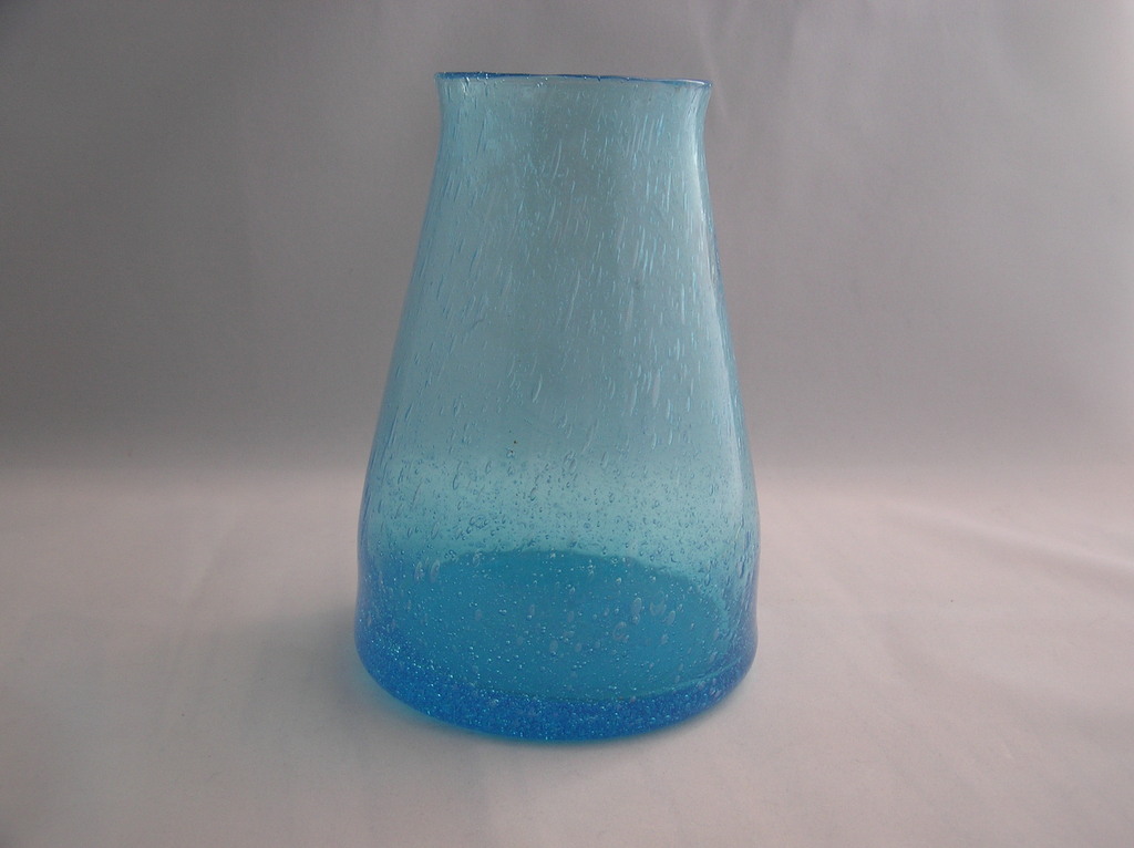 Kristalunie Maastricht Felblauwe Bubbelvaas, Max Verboeket? kopen? Bied vanaf 1!