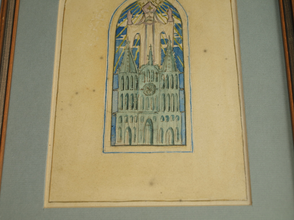 Huib Luns : tekening , Religieuze voorstelling – gesigneerd  kopen? Bied vanaf 1!