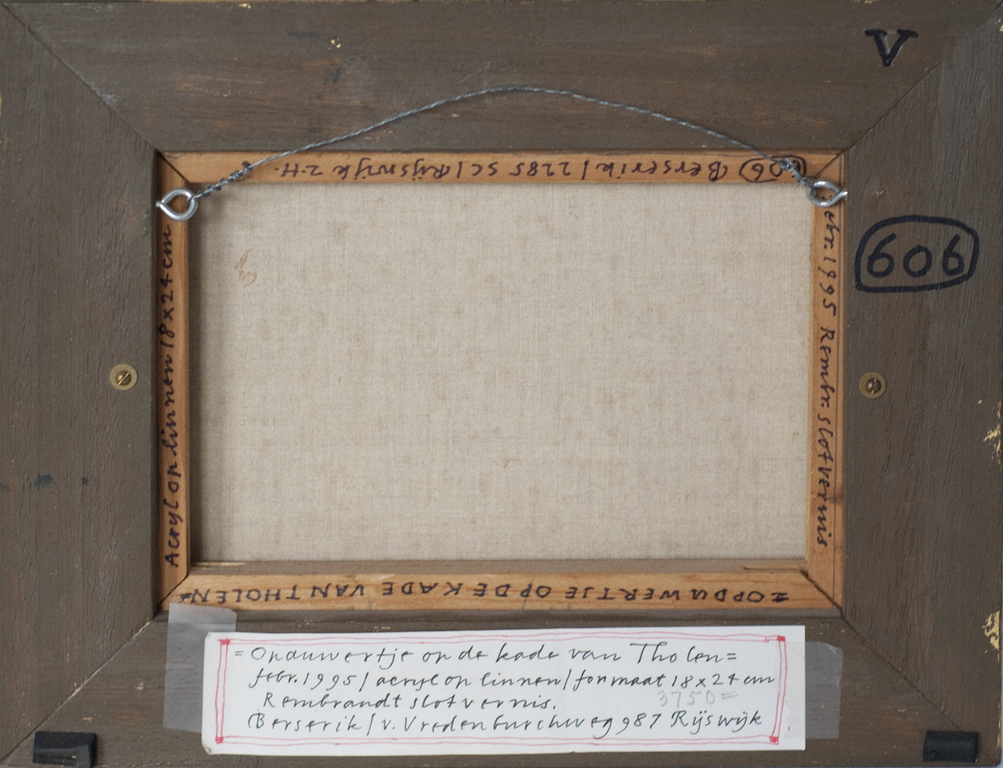 Herman Berserik (1921 - 2002), Op de kade van Tholen 1995, Olieverf op paneel kopen? Bied vanaf 3200!