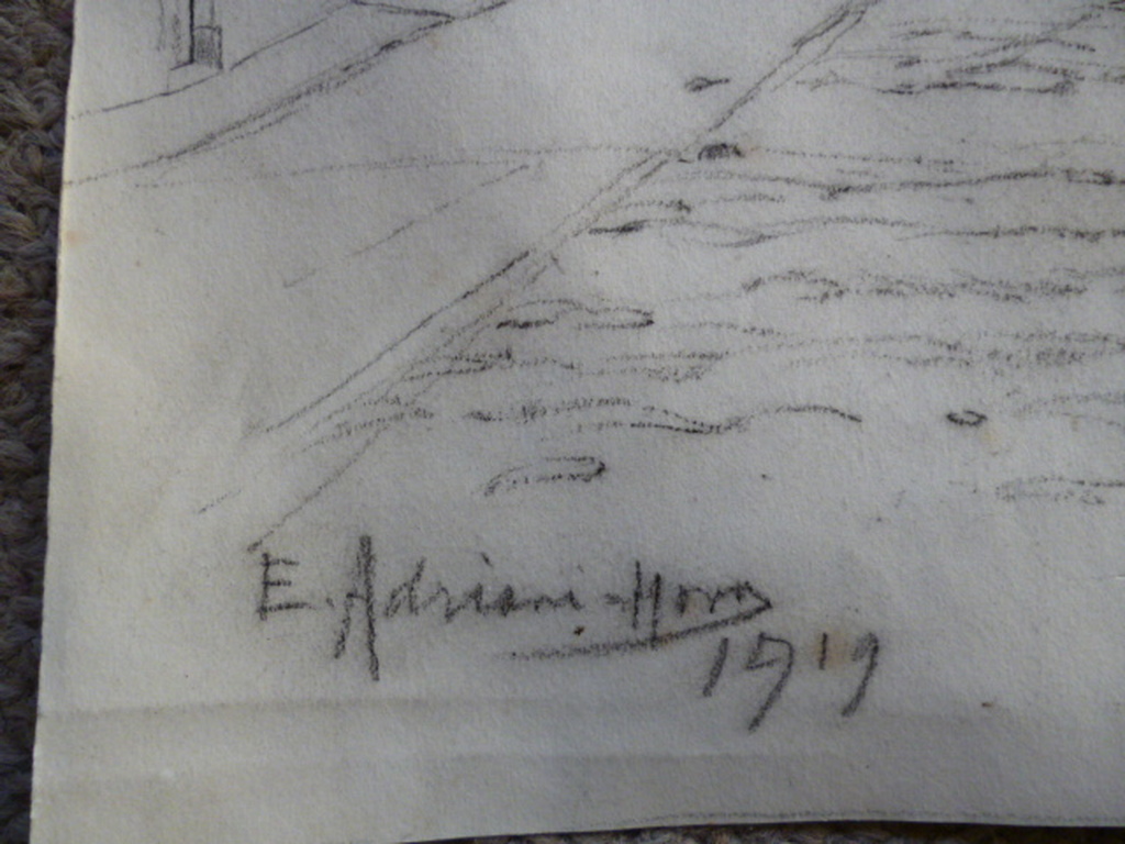E. Adriani-Hovy - tekening - Amersfoort kopen? Bied vanaf 35!