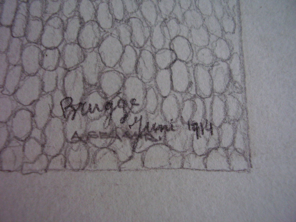 Abraham Segaar: 2 zwart krijttekeningen, stadsgezichten Brugge, 1914, gesigneerd kopen? Bied vanaf 50!