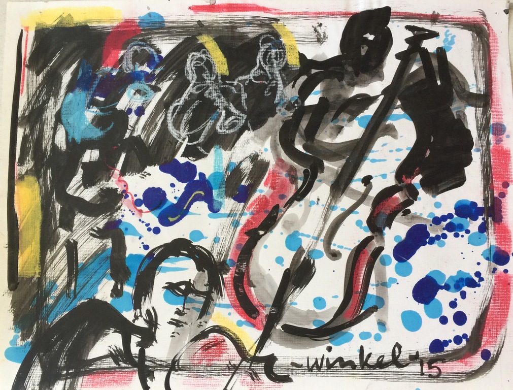 Arien Winkel - Originele tekening: Orkest kopen? Bied vanaf 1!