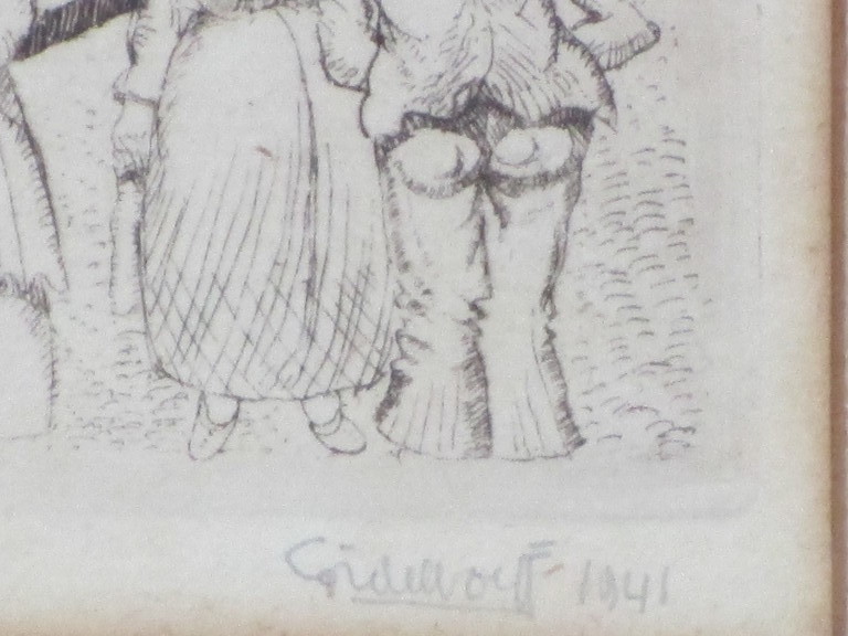 Cor de Wolff, Markt, Ets 1941 kopen? Bied vanaf 35!