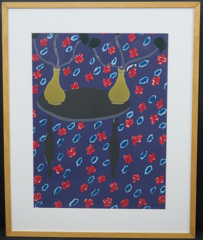 Bob Negryn: Zeefdruk, Stilleven -Ingelijst  kopen? Bied vanaf 40!