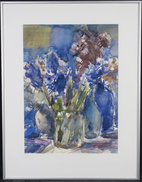 Toon de Haas: Aquarel, Bloemstilleven IV - Ingelijst kopen? Bied vanaf 35!