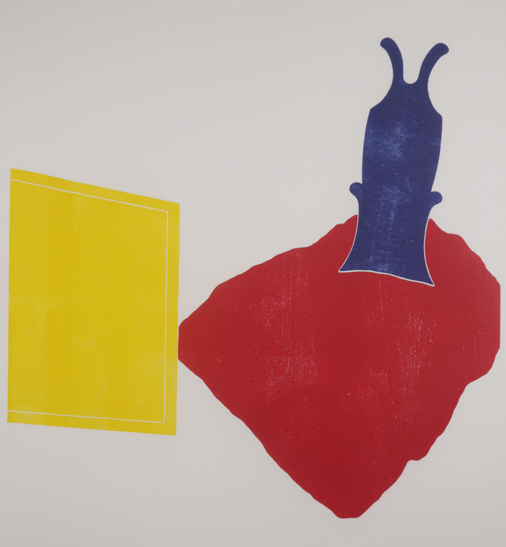 Tiddo Nieboer: Houtsnede, Le salut par le fenetre - Ingelijst kopen? Bied vanaf 60!