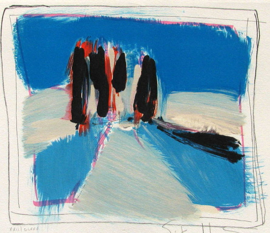 VICTOR HASCH  Kleurenlitho  LES PINS  Handgesigneerd verkocht voor € 40!