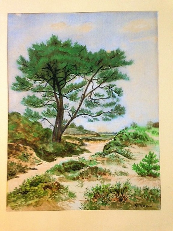 Grietje Nagel-Medema, aquarel, Drents heidelandschap kopen? Bied vanaf 10!