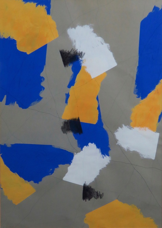 Jos Klaver: Gemengde techniek, Zonder titel -Ingelijst (groot) kopen? Bied vanaf 35!