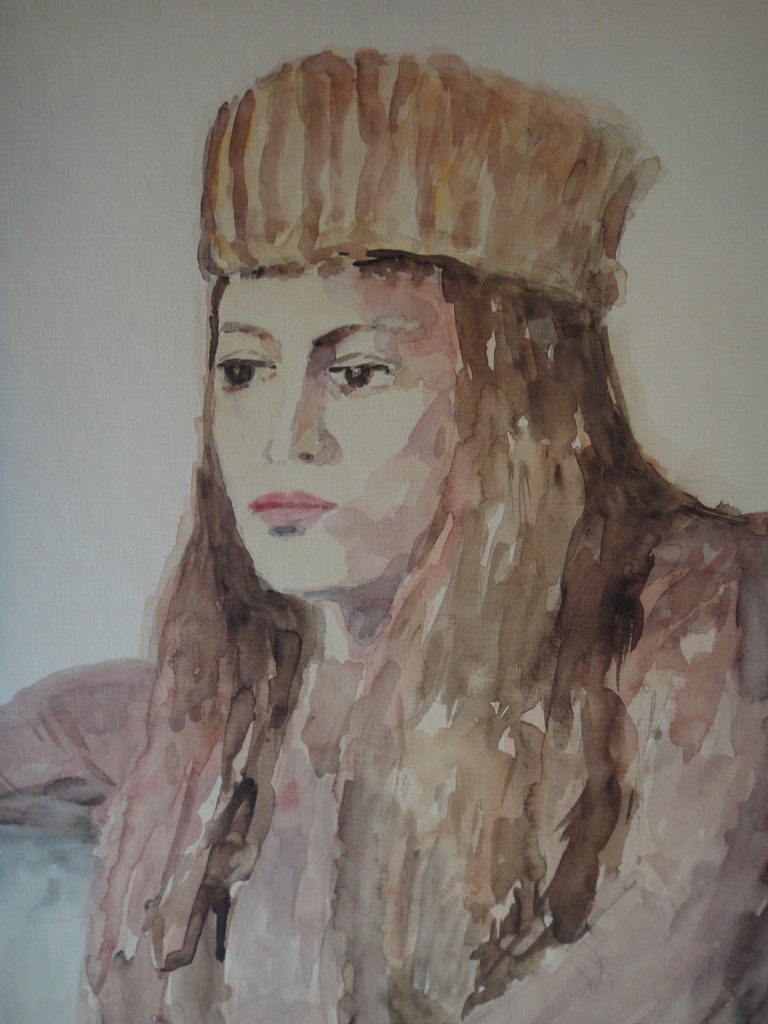 Jaap van Veen, aquarel, jaren '70 portret van Milana kopen? Bied vanaf 1!