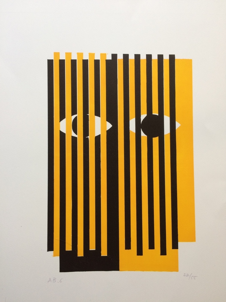 Arie Berkulin, AB.6, zeefdruk; 22/55 kopen? Bied vanaf 35!