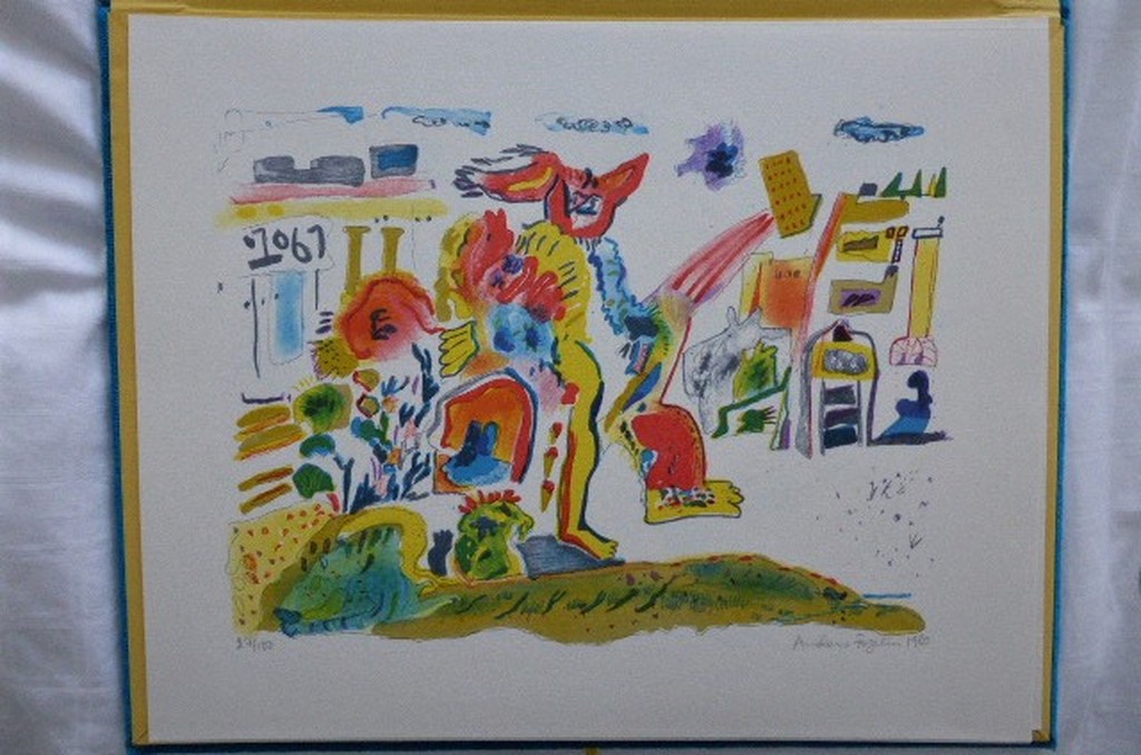 Anders Fogelin  Zweden /Spanje. luxe map met lithos  Titel In Mammons tempel. kopen? Bied vanaf 215!