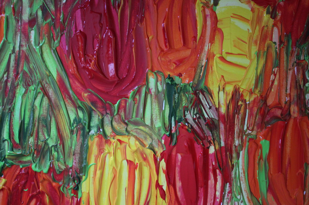 Elena Polyakova: Acrylverf , Kleurige tulpen kopen? Bied vanaf 145!