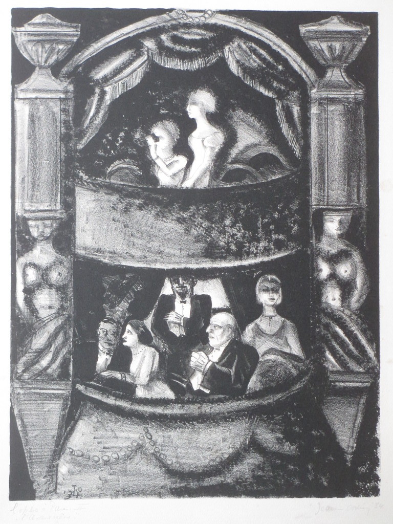 Jeanne Bieruma Oosting - Jeanne Bieruma Oosting, Opera Paris - l'Avant scêne, Litho verkocht voor € 1!