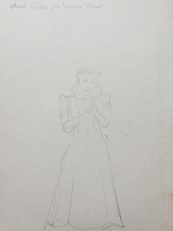 Harm Kamerlingh Onnes (1893-1985) - 'Charlotte Köhler als Maria Stuart' 1942 2x kopen? Bied vanaf 1!