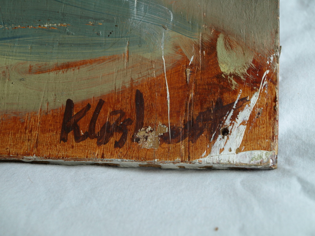 Peter Klashorst : acrylverf op paneel – Portret man – gesigneerd - ca 1998  kopen? Bied vanaf 75!
