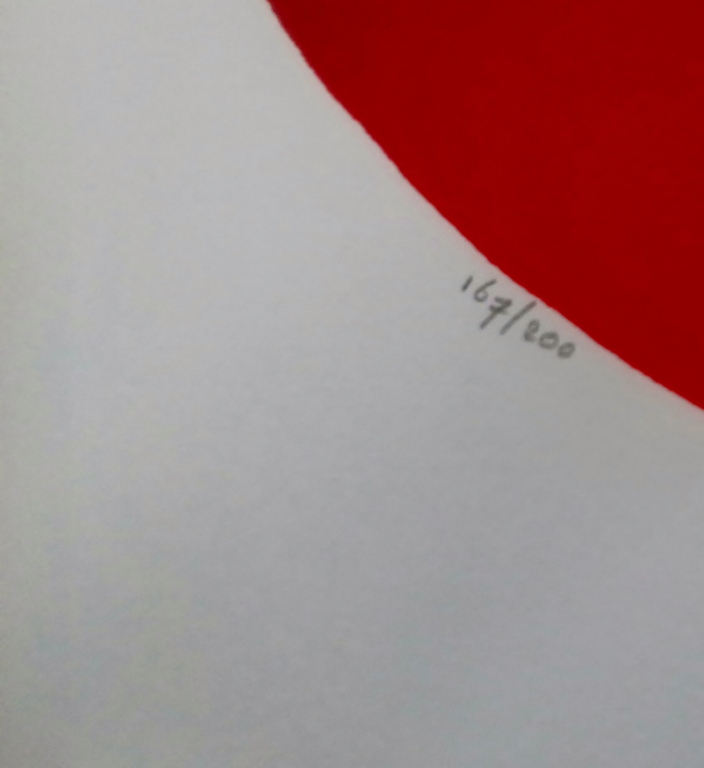 ( Laatste maal aangeboden) Corneille: Zeefdruk "Vis" kopen? Bied vanaf 175!