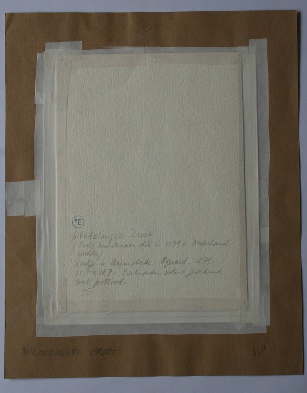 Onbekende Poolse kunstenaar - aquarel - kerk te Heemstede kopen? Bied vanaf 1!