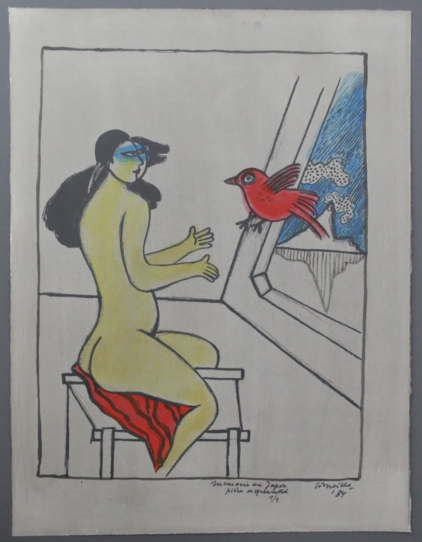 Corneille: Handgekleurde litho (uniek), Memoire de Japon kopen? Bied vanaf 950!