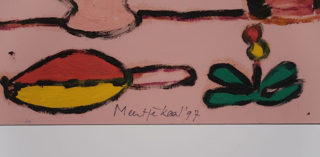 Meertje Kaal: Olieverf op karton, De geur van honing en van potvis - Ingelijst kopen? Bied vanaf 1!